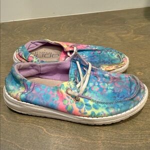 Hey Dude Kids Moccasins - Blue, Pink, and Purple
